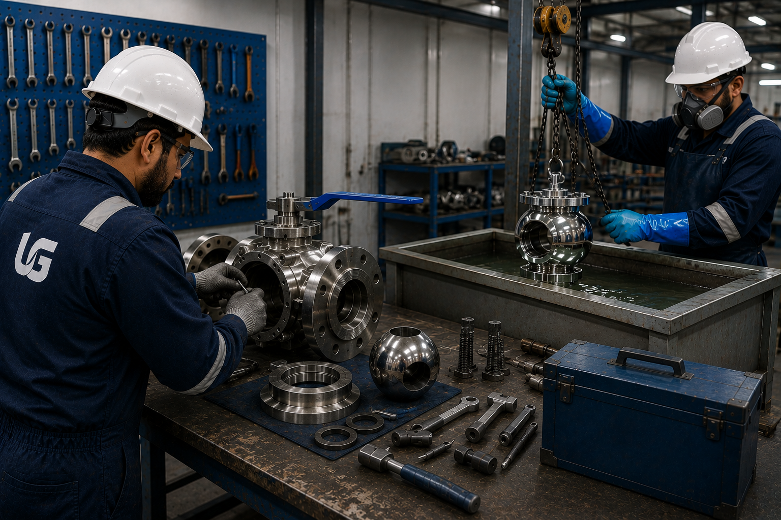 Ball valve repair and chrome dipping